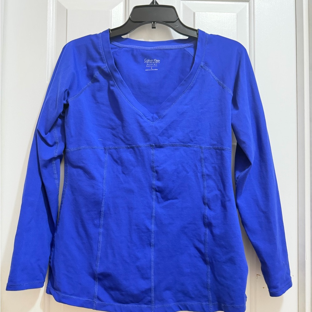 Calvin Klein Women's Royal Blue V-Neck